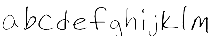 Jenny's Handwriting Font LOWERCASE