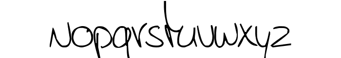 Jerry's handwriting Font LOWERCASE