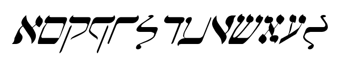 Jerusalem Italic Font LOWERCASE