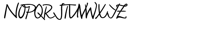 Jeff Handwriting Pro Regular Font UPPERCASE