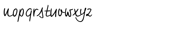 Jeff Handwriting Pro Regular Font LOWERCASE