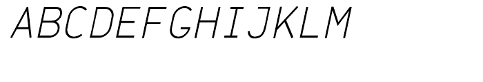 Jet Jane Mono Thin Italic Font UPPERCASE