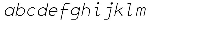 Jet Jane Mono Thin Italic Font LOWERCASE