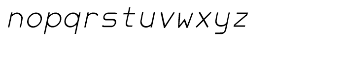 Jet Jane Mono Thin Italic Font LOWERCASE