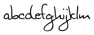 Jelena Handwriting Regular Font LOWERCASE