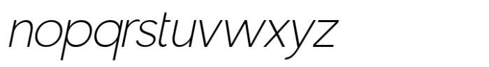 Jegal Pro Extra Light Slanted Font LOWERCASE