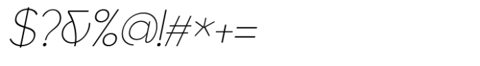 Jegal Pro Thin Slanted Font OTHER CHARS