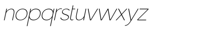 Jegal Pro Thin Slanted Font LOWERCASE