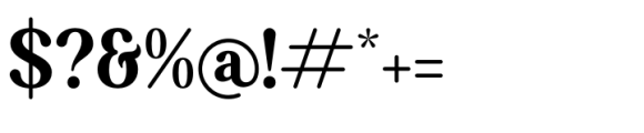 Jelibra Regular Font OTHER CHARS