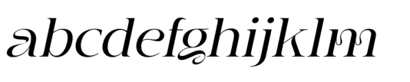 Jemina Italic Font LOWERCASE