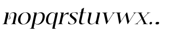 Jemina Italic Font LOWERCASE