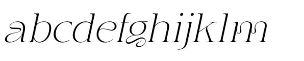 Jemina Thin Italic Font LOWERCASE