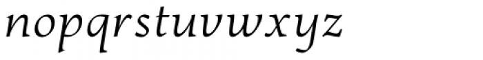 Jenriv Light Italic Font LOWERCASE