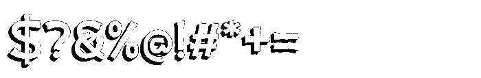 Jeru Konta Shadow Font OTHER CHARS