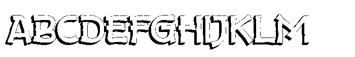 Jeru Konta Shadow Font UPPERCASE