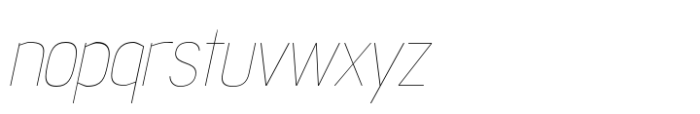 Jesaya Hairline Italic Font LOWERCASE