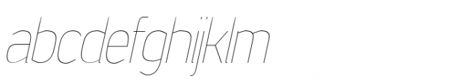 Jesaya Ultra Light Italic Font LOWERCASE