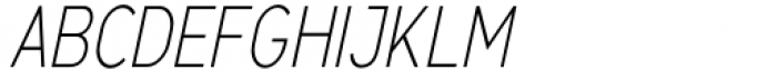 Jet Jane Extra Light Condensed Italic Font UPPERCASE