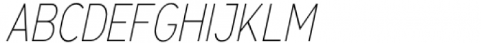 Jet Jane Thin Condensed Italic Font UPPERCASE
