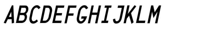 JetJaneMono Bold Condensed Italic Font UPPERCASE