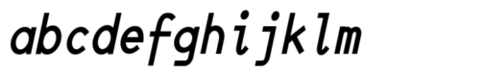 JetJaneMono Bold Condensed Italic Font LOWERCASE