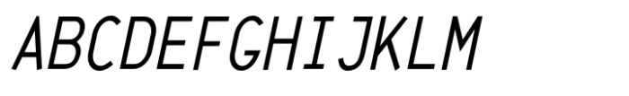 JetJaneMono Condensed Italic Font UPPERCASE