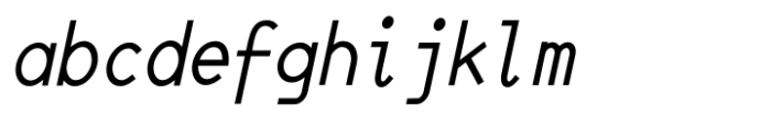 JetJaneMono Condensed Italic Font LOWERCASE
