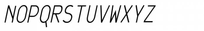 JetJaneMono Thin Condensed Italic Caps Font UPPERCASE