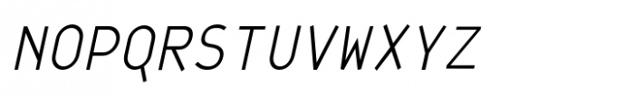 JetJaneMono Thin Condensed Italic Caps Font LOWERCASE