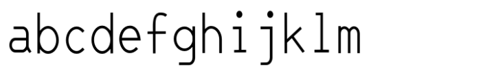 JetJaneMono Thin Condensed Font LOWERCASE