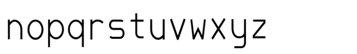 JetJaneMono Thin Condensed Font LOWERCASE