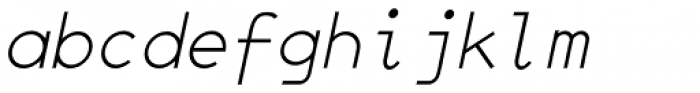 JetJaneMono Thin Italic Font LOWERCASE