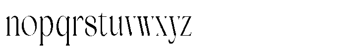Jewerly Beyon Thin Condensed Font LOWERCASE