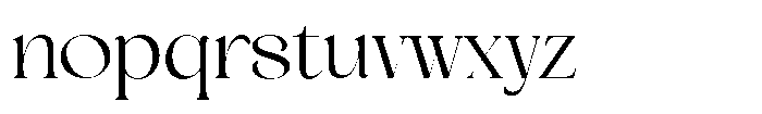 Jewerly Beyon Thin Semi Expanded Font LOWERCASE