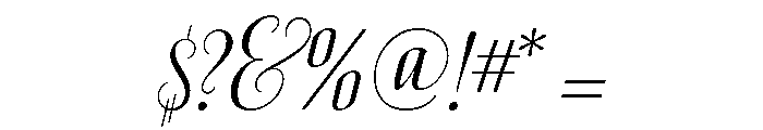 Jeeves Light Font OTHER CHARS