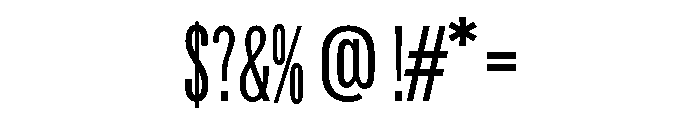 Jefferson Gothic Regular Font OTHER CHARS