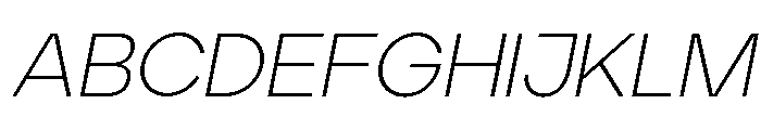 Jeko Extra Light Italic Font UPPERCASE