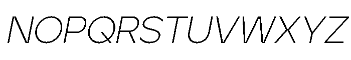Jeko Extra Light Italic Font UPPERCASE