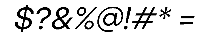 Jeko Italic Font OTHER CHARS