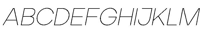 Jeko Thin Italic Font UPPERCASE