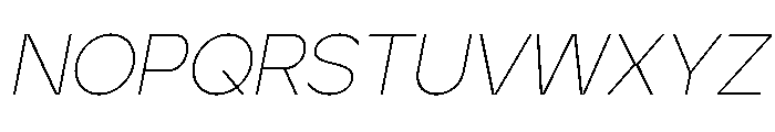 Jeko Thin Italic Font UPPERCASE