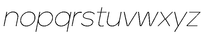 Jeko Thin Italic Font LOWERCASE