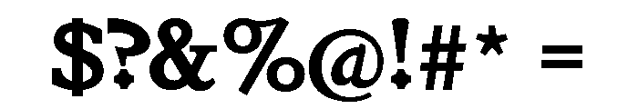 Jenson Heavyface Font OTHER CHARS