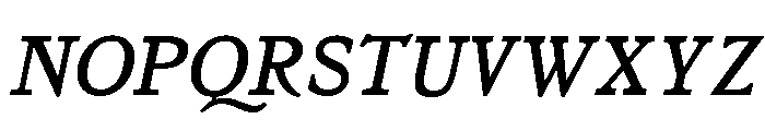 Jenson Regular Italic Font UPPERCASE