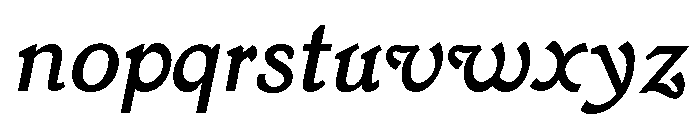 Jenson Regular Italic Font LOWERCASE
