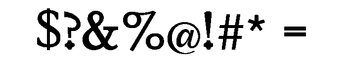Jenson Regular Font OTHER CHARS