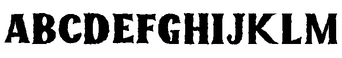 JFFF Pressmark Regular Font UPPERCASE