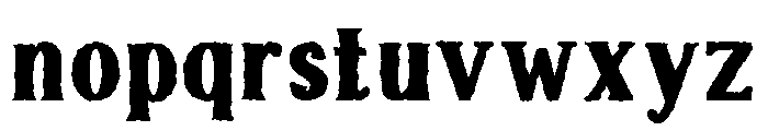 JFFF Pressmark Regular Font LOWERCASE