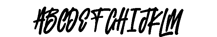 Jhon Standup Font UPPERCASE