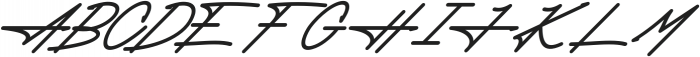 Jhackyson Signature Italic otf (400) Font UPPERCASE